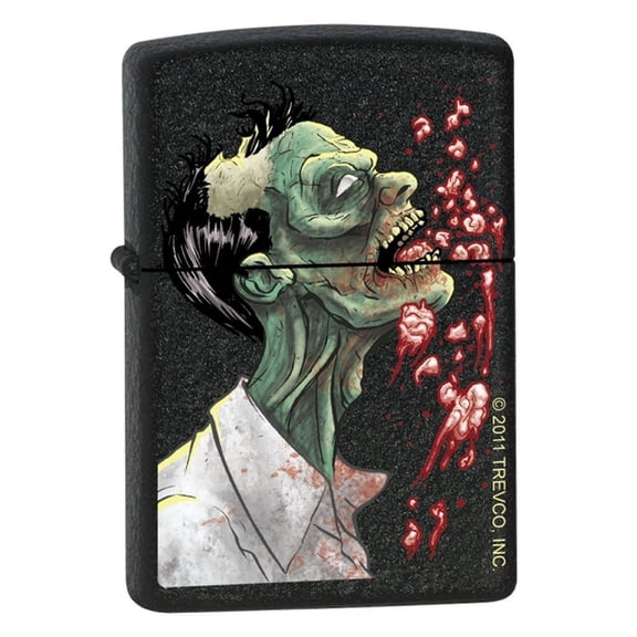 Zippo Lighter - Zombie Brains Black Crackle
