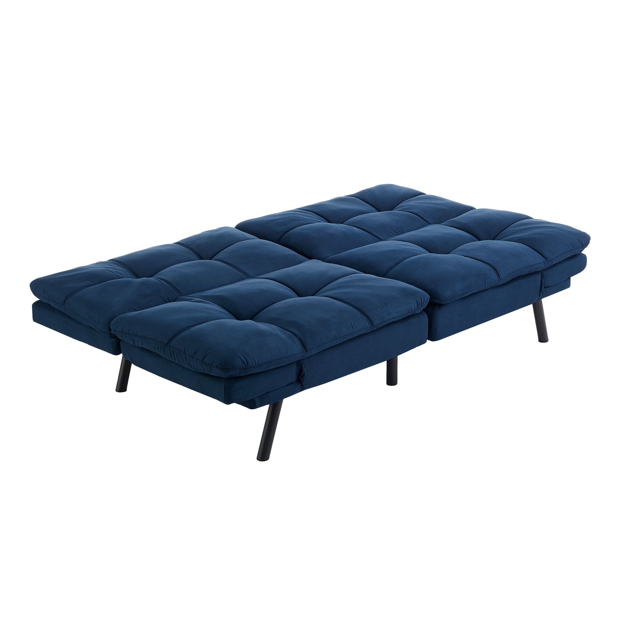 Blue suede ottoman deals