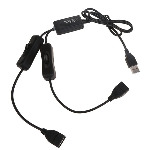 WINDLAND USB2.0 Extension Cord with Twin Charging and Data Connectors USB Splitter Cable