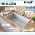 thumbnail image 4 of Ruvati 28-in Drop-in Topmount 16 Gauge Rounded Corners Kitchen Sink Single Bowl, 4 of 11