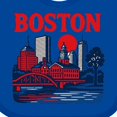 thumbnail image 4 of Inktastic Boston Skyline Illustration Retro Style Boys or Girls Baby Bib, 4 of 4