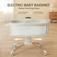 thumbnail image 6 of Babyomi Baby Bassinet, Bedside Infant Baby Bassinet with Electric Cradle and APPcontrol, Five Balances Wings Speed, Bedside Crib for Newborn, Beige, 6 of 8
