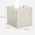 thumbnail image 5 of CAROOTU Tissue Box Holder Case Cover Square Carved Pattern Decoration for Home Office Hotel, 5 of 5