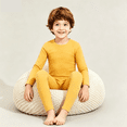 thumbnail image 2 of YOUYEDIAN Base Layer Foy Boys Warm 2 Piece Fleece Lined Thermal Underwear Set Fall Winter Long Sleeve Crewneck Tops Kids Comfy Soft Pants, 2 of 5