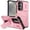Pink, variant on for Samsung Galaxy S25 FE Case with Camera Sliding Cover & Adjustable Kickstand, Magnetic Wireless Charging Rugged Shockproof Bumper Cases Heavy-Duty Magnetic Protective Phone Cover, Blue
