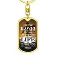 thumbnail image 4 of No Greater John 15:13 Soldier Stainless Steel or 18k Gold Premium Swivel Dog Tag Keychain, 4 of 6
