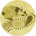 thumbnail image 1 of Ahgly Company Tapis d'Intérieur Lavable en Machine Carré Transitionnel Caramel Brun, 3 Pieds Carré, 1 of 7