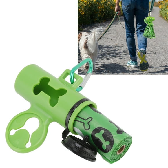Distributeur de Sacs de Caca pour Chien, Sacs de Caca pour Chien Dégradables Mains Libres Portables Étanches Parfumés avec Distributeur Support de Sac pour Déchets de Caca pour Chien pour Voyage Extérieur