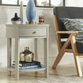 thumbnail image 3 of Weston Home Easley Circle End Table With Drawer And Lower Storage, Silver Birch, 3 of 9
