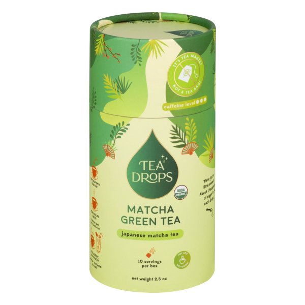 Tea Drops Matcha Green Tea 10 count per pack 6 packs per case
