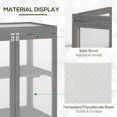 thumbnail image 4 of Outsunny Cold Frame Greenhouse with Wood Frame, 2 Shelves, Dark Gray, 4 of 9