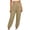 Khaki, variant on Women's Pants Solid Color Cuffed Ankle Length Work Pants With Buttons Pockets Casual Fashion Trousers for Spring Summer Daily Dating Party Wedding Office Vacation Home Wear