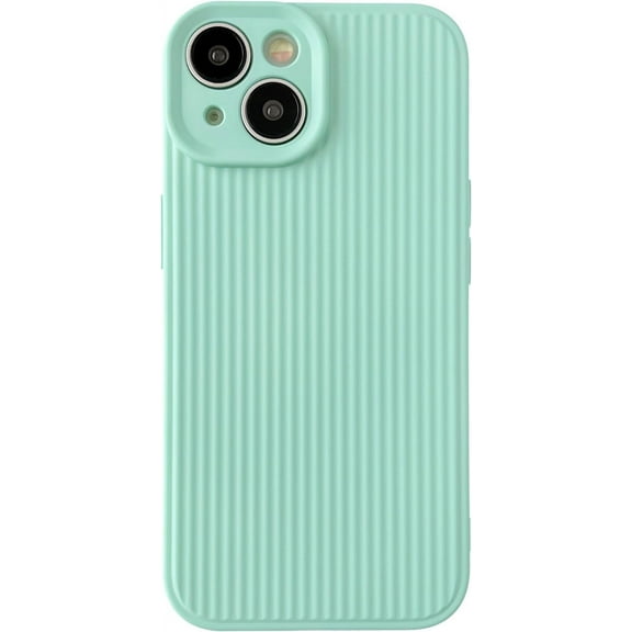 Candy Color Stripe Pattern Compatible with iPhone Case (Green,iPhone 13)