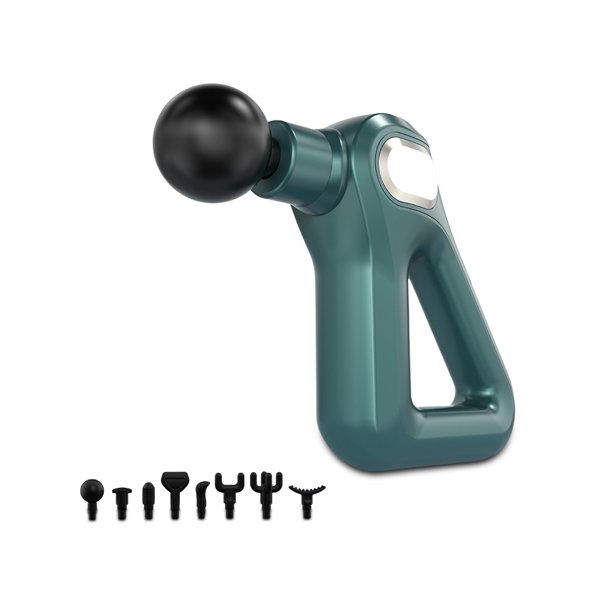 Eléctrico 12 engranajes Fascia Massager Pantalla digital Recargable Recargable Sin resbalón Relajación Cuello Aptitud Dispositivo con 8 cabezas Azul Noticed CE001391-04B