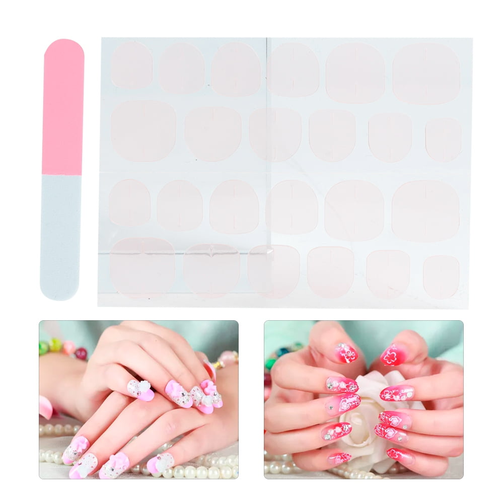 Greensen 48pcs 4sheets Double Sided Adhesive Tape Nail Stickers For False Nail Tips With Nail File False Nails Adhesive Tape Manicure Sticker Walmart Canada