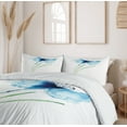 thumbnail image 6 of Ambesonne Floral Duvet Cover Sets, Cornflower Botany, 2-Queen, Navy Blue White Green, 6 of 7