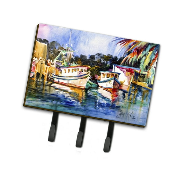 Carolines Treasures JMK1045TH68 Fly Creek Fish Market Leash or Key Holder Triple multicolor