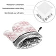 thumbnail image 6 of Honeii Christmas Snowflakes Pattern Oven Mitts and Pot Holders, Silicone Oven Gloves,500 F Heat Resistant Oven Mitts Sets, 4PCS, 6 of 6