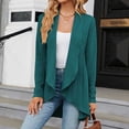 thumbnail image 4 of AOOCHASLIY Clothes Ladies Coat Women鈥檚 Fashion Solid Color Loose Fitting Long Sleeved Cardigan Jacket, 4 of 5