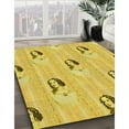 thumbnail image 2 of Ahgly Company Indoor Rectangle Patterned Banana Yellow Area Rugs, 6' x 9', 2 of 6