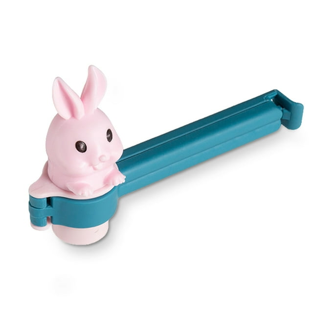Toystoory Bolsa de almacenamiento de alimentos de animales de dibujos animados, Clip de sellado, plástico PP, adorable sellador a prueba de humedad, pinza Cocina y Comedor Azul rosado Toystoory HA011447-02
