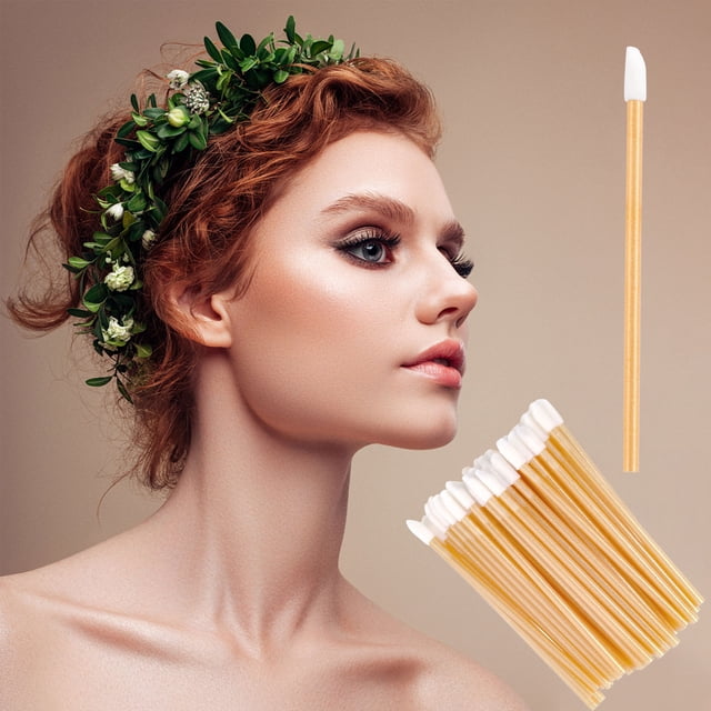 Fiudx Juego de 50 Pinceles Desechables para Labios, Pinceles de Maquillaje, Lápiz Labial, Brillo Labial, Aplicador, Herramientas de Maquillaje y Belleza.