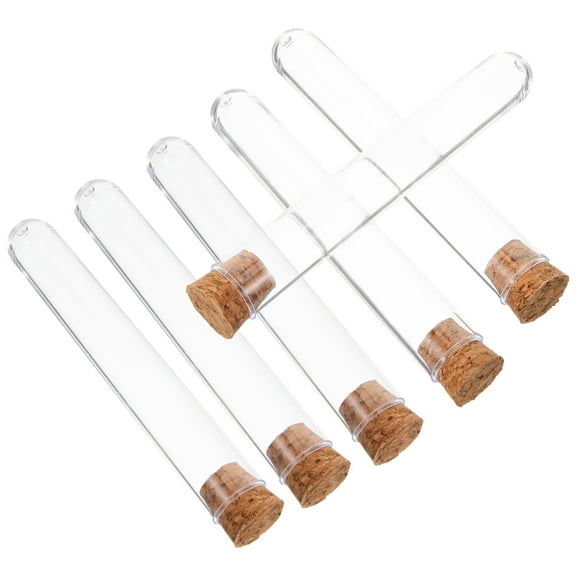 30 PCS Clear Test Tubes with Cork Stoppers for Lab Use, Candy Storage, Crafts, and Projects