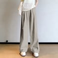 thumbnail image 7 of Women's Spring Satin Straight Leg Pants Loose Casual Comfort Fit, 7 of 7