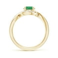 thumbnail image 2 of ANGARA Natural Solitaire Round Emerald Infinity Promise Ring in 14K Yellow Gold for Women (Size-6mm) | May Birthstone, Birthday, Anniversary, Jewelry Gift for Women | Natural Emerald Ring, 2 of 10