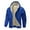 Blue, variant on Mens Sherpa Fleece Linen Hoodie Zip Up Winter Jacket Thick Hooded Sweatshirt Coat Black XXXXXL