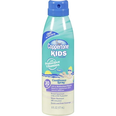 Coppertone Kids Continuous Spray Sunscreen SPF 30, 6 oz