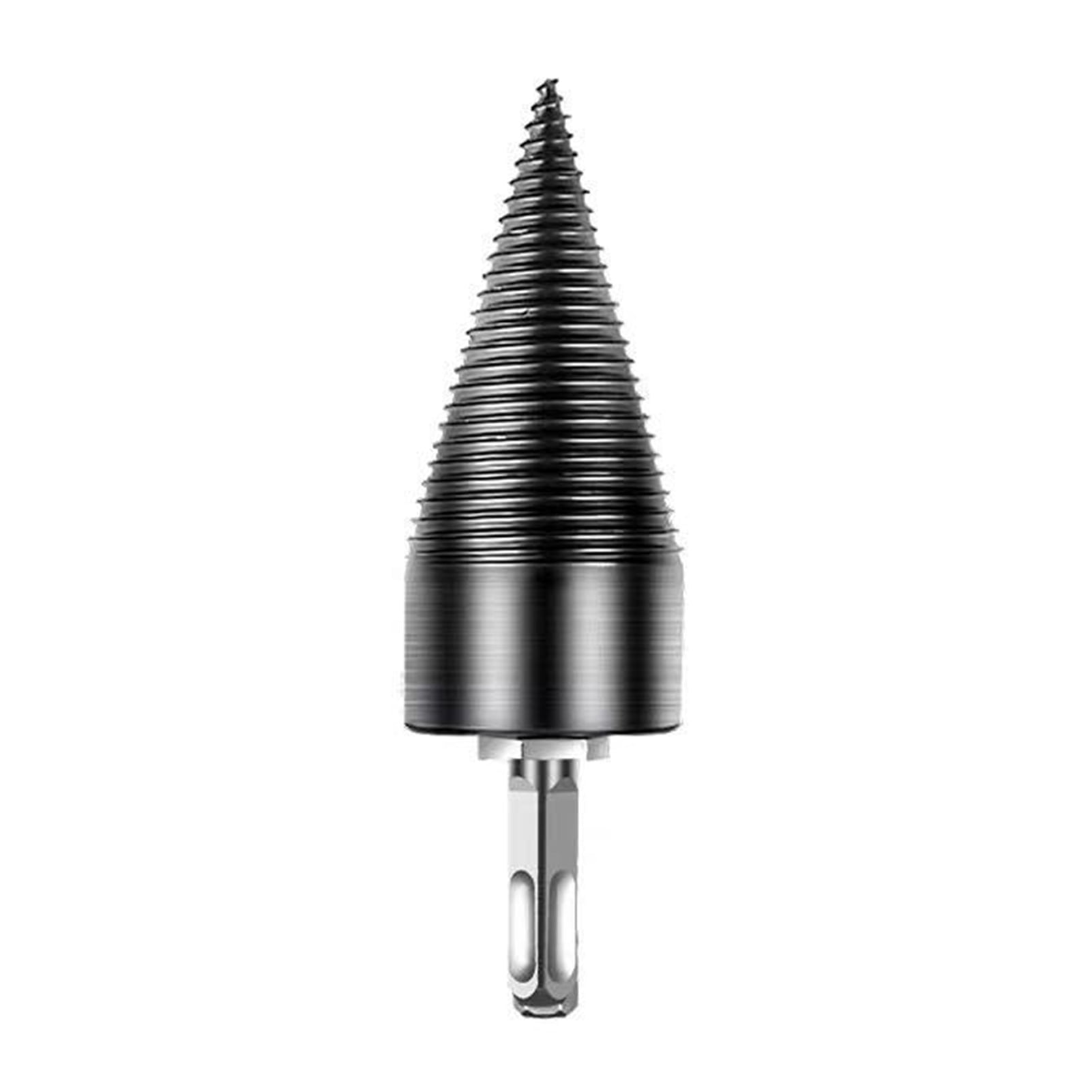 Wood Splitter Drill Bit 32mm/42mm Conical Steel Firewood Splitting Tool