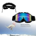 thumbnail image 6 of 4-FQ Motorcycle Goggles Dirt Bike Goggles, Motocross Goggles, Windproof Dustproof Scratch Resistant Ski Goggles Protective Safety Glasses, PU Resin(Color lens Marble Black frame), 6 of 7
