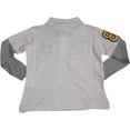 thumbnail image 2 of GS-115 - Little Boys Long Sleeve Polo Top 31704-5 (white grey), 2 of 3