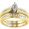 Romantic Embrace 1/4 Carat T.W. Certified Diamond, 10kt Yellow Gold Bridal Set