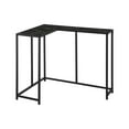 thumbnail image 3 of Accent Table, Console, Entryway, Narrow, Corner, Living Room, Bedroom, Black Marble Look Laminate, Black Metal, Contemporary, Modern, 3 of 8