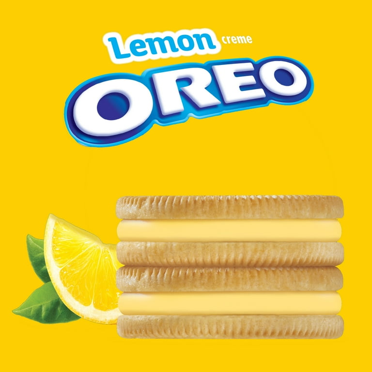 OREO Lemon Creme Sandwich Cookies, Party Size, 26.7 oz 