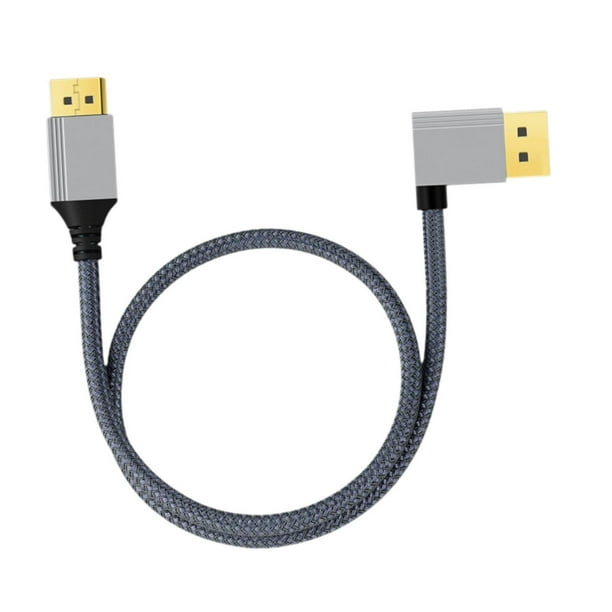 Cable DisplayPort DP Cable 1M Conexión 4K Antiinterferencias Cable DP1.2 para Curva derecha