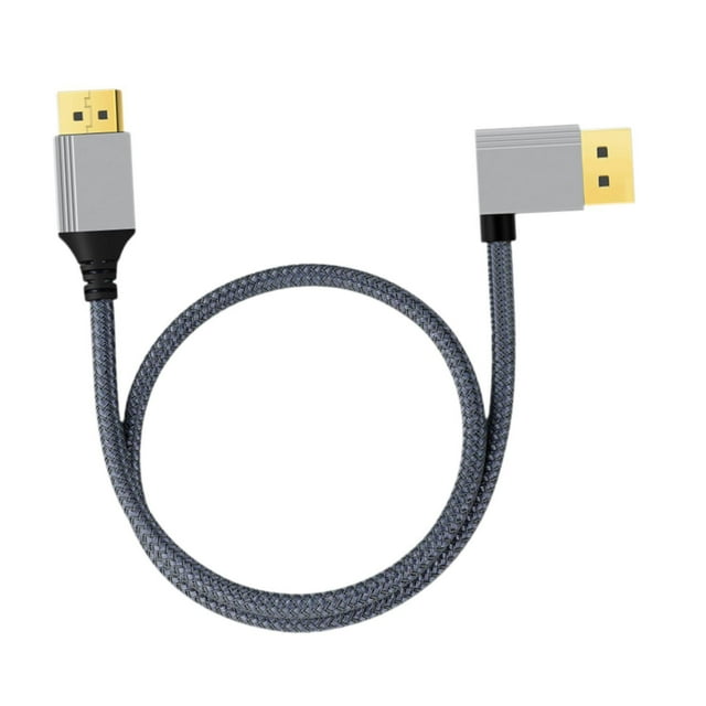 Cable DisplayPort DP Cable 1M Conexión 4K Antiinterferencias Cable DP1.2 para Curva derecha
