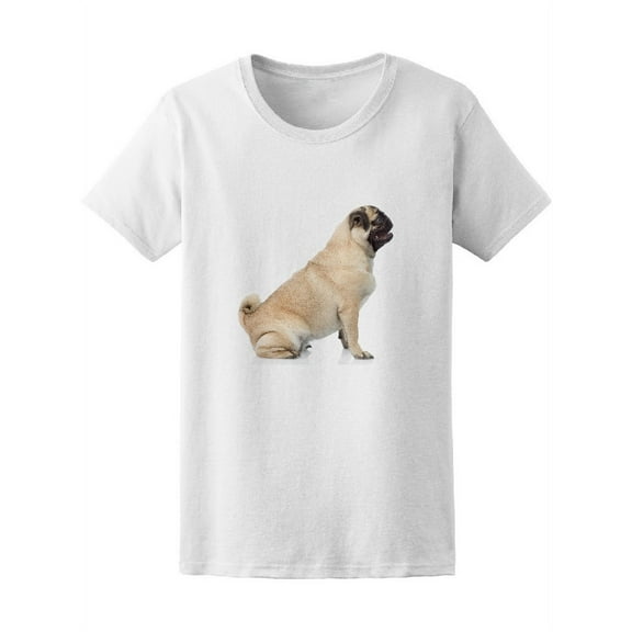 Pug Puppy Sitting In Profile Tee Women's -Image by Shutterstock