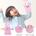 thumbnail image 2 of Shisuyan Animal Hand Puppet Toys Rabbit Shape Puppet Pink Cloth 1Pcs 11.8x11in, 2 of 9