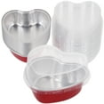 thumbnail image 2 of Pungan treat boxes Heart Shaped Aluminum Foil Baking Cups with Lids - 20pcs(3.39"X3.35"X1.18"), 2 of 10