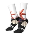 thumbnail image 2 of Uemuo Starfishes Shells Pattern Women's Crew Socks, Soft Durable Breathable Moisture-Wicking with Odor Control Cotton socks, 2 of 9