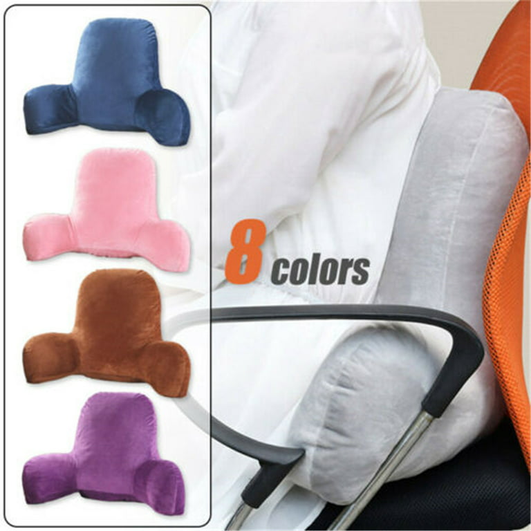 Plush Big Backrest Reading Rest Pillow Lumbar Support Chair Cushion with  Arms