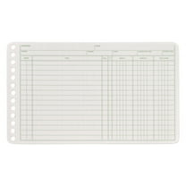 Adams Ledger Binder Refill Sheets, 6-Ring, 5 x 8 1/2, Green/White, 100 Sheets/Pack -ABFARB58100