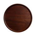 thumbnail image 2 of Liulin Round Wood Tray, Walnut Wooden Serving Tray, Rustic Round Decorative Tray for Living Room, Kitchen Counter and Coffee Table, Round Charcuterie Board, Wood Trays Home Decor, 10.2", Brown, 2 of 9