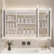 thumbnail image 3 of Armario con espejo de baño inteligente de madera maciza, espejo de baño montado en la pared, estante para espejo de baño, armario de almacenamiento, 3 of 3