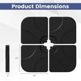 thumbnail image 3 of Costway 20'' Patio Offset Umbrella Base Stand Water Filled Base Weights Sand Plate Set Black, 3 of 10