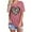 Pink, variant on Valentine's Day Heart Print Casual Short Sleeve T-Shirt for Women Fashionable Holiday Graphic Tee Oversized T-shirts Short Sleeve Crewneck Casual Tops