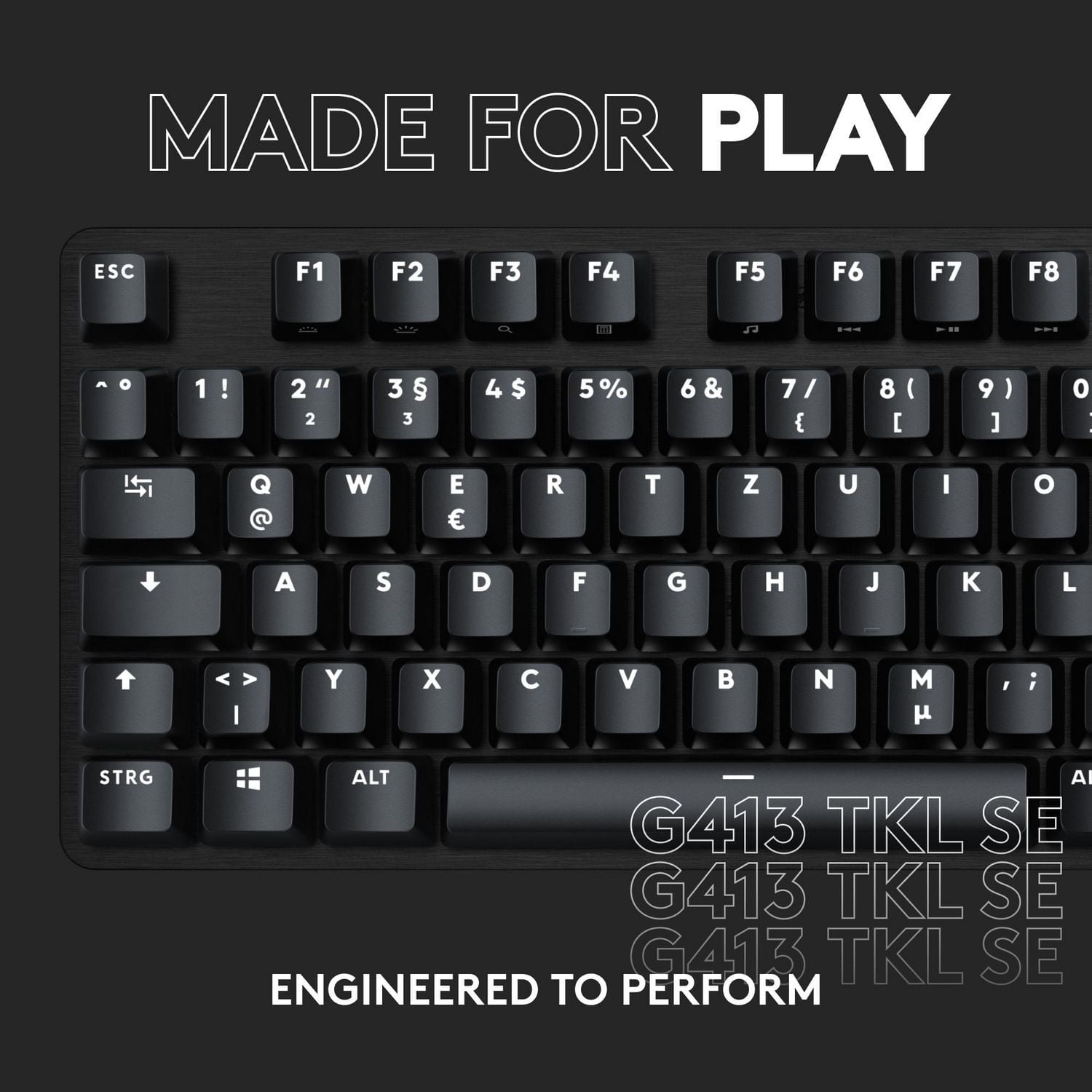 Logitech G413 TKL SE Mechanical Gaming Keyboard - Compact Backlit Keyboard with Tactile Mechanical Switches